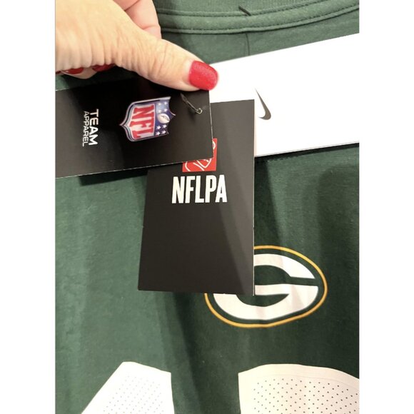 Green Bay Packers Shirt Mens Medium NFL Football Adams 17 Nike Team Apparel NEW - Picture 5 of 6